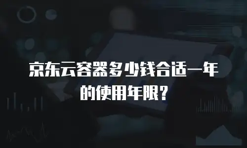 京东云容器多少钱合适一年的使用年限？