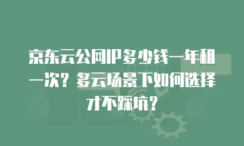 京东云公网IP多少钱一年租一次？多云场景下如何选择才不踩坑？