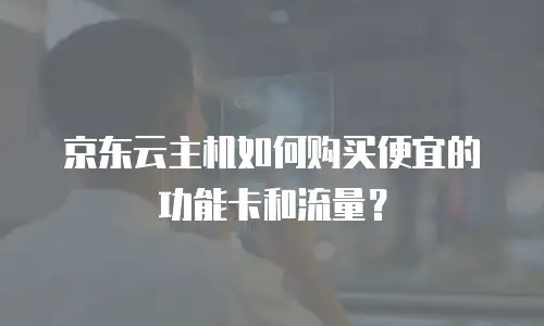 京东云主机如何购买便宜的功能卡和流量？