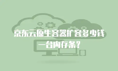 京东云原生容器扩容多少钱一台内存条？