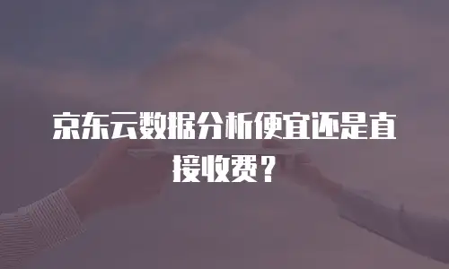 京东云数据分析便宜还是直接收费？