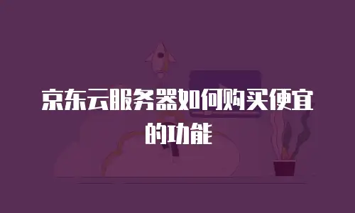 京东云服务器如何购买便宜的功能