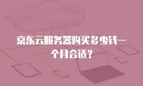 京东云服务器购买多少钱一个月合适？