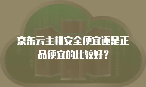 京东云主机安全便宜还是正品便宜的比较好？