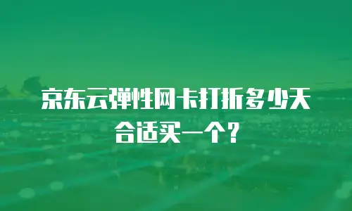 京东云弹性网卡打折多少天合适买一个？