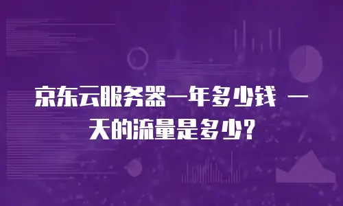 京东云服务器一年多少钱 一天的流量是多少？