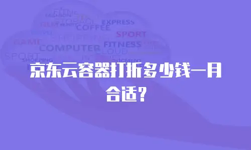 京东云容器打折多少钱一月合适？