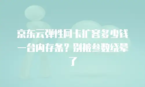 京东云弹性网卡扩容多少钱一台内存条？别被参数绕晕了