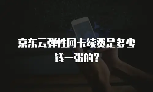 京东云弹性网卡续费是多少钱一张的？