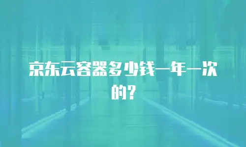 京东云容器多少钱一年一次的？