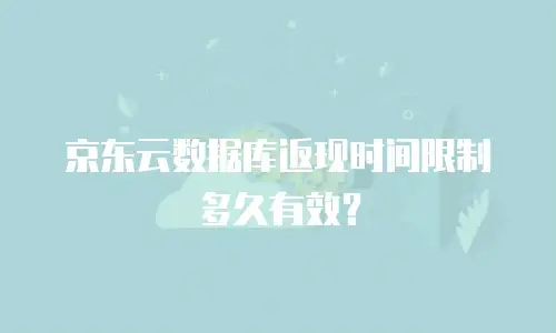 京东云数据库返现时间限制多久有效？