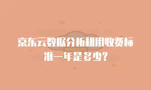 京东云数据分析租用收费标准一年是多少？
