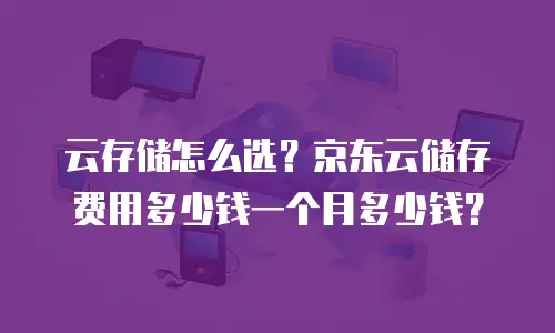 云存储怎么选？京东云储存费用多少钱一个月多少钱？