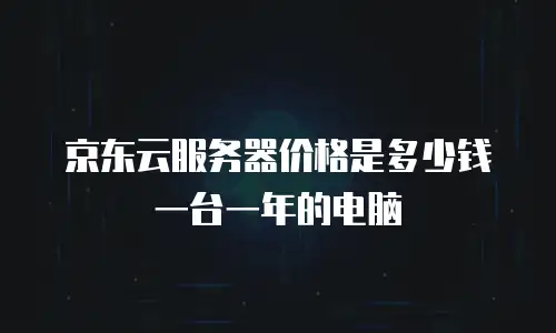 京东云服务器价格是多少钱一台一年的电脑