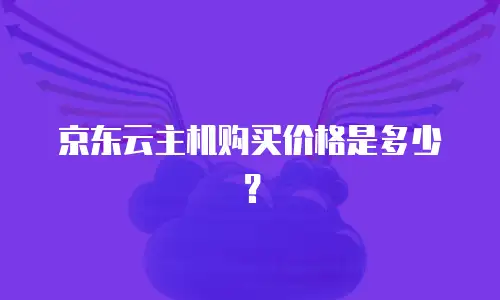 京东云主机购买价格是多少？