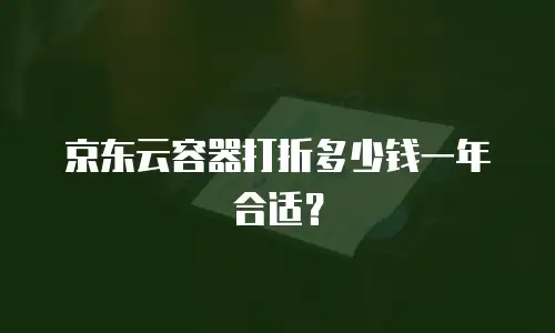 京东云容器打折多少钱一年合适？
