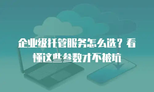 企业级托管服务怎么选？看懂这些参数才不被坑