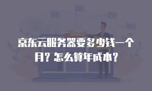 京东云服务器要多少钱一个月？怎么算年成本？