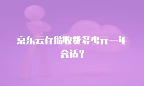 京东云存储收费多少元一年合适？