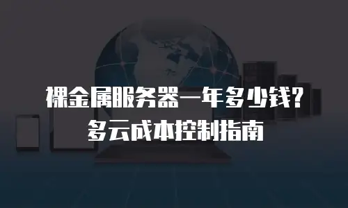 裸金属服务器一年多少钱？多云成本控制指南