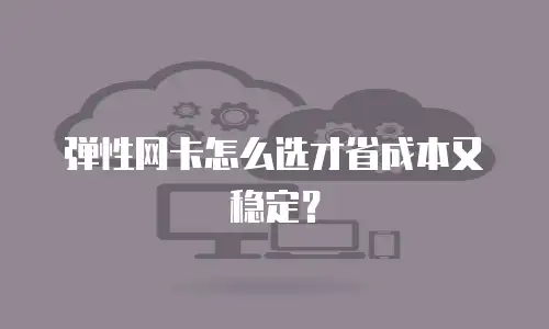 弹性网卡怎么选才省成本又稳定？