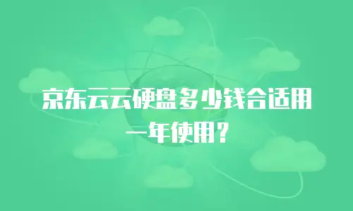 京东云云硬盘多少钱合适用一年使用？