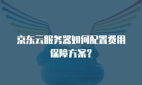 京东云服务器如何配置费用保障方案？