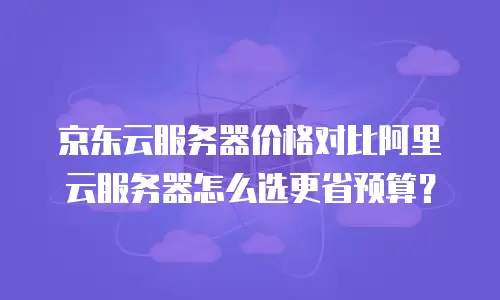 京东云服务器价格对比阿里云服务器怎么选更省预算？