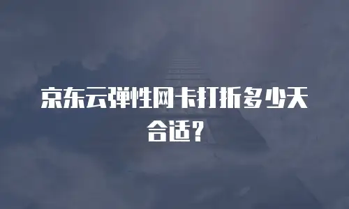 京东云弹性网卡打折多少天合适？