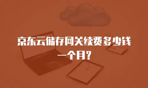 京东云储存网关续费多少钱一个月？