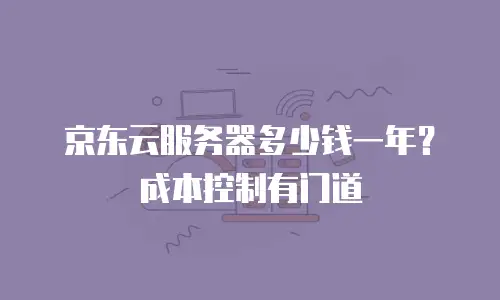 京东云服务器多少钱一年？成本控制有门道