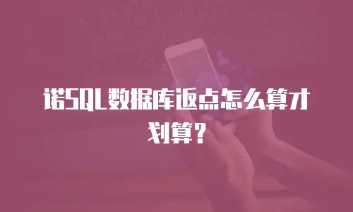 诺SQL数据库返点怎么算才划算？