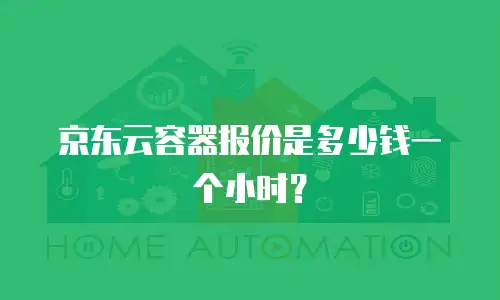 京东云容器报价是多少钱一个小时？