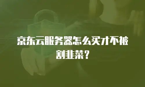 京东云服务器怎么买才不被割韭菜？