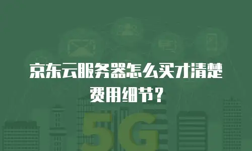 京东云服务器怎么买才清楚费用细节？