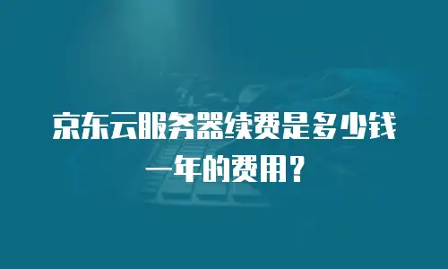 京东云服务器续费是多少钱一年的费用？