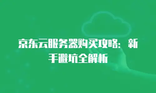 京东云服务器购买攻略：新手避坑全解析