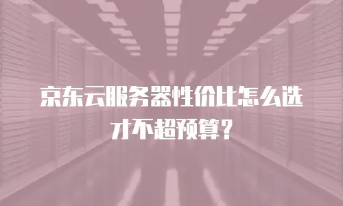 京东云服务器性价比怎么选才不超预算？