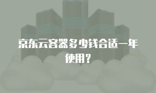 京东云容器多少钱合适一年使用？