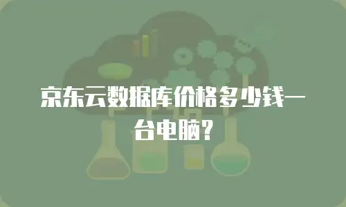 京东云数据库价格多少钱一台电脑？