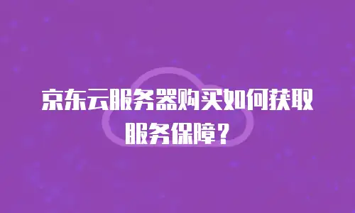 京东云服务器购买如何获取服务保障？