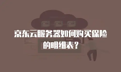 京东云服务器如何购买保险的明细表？