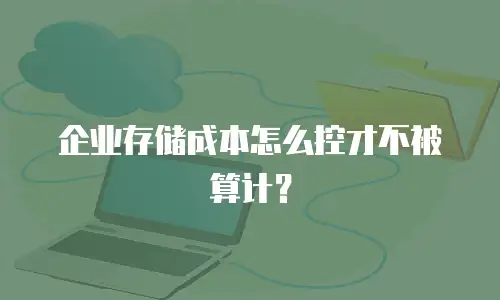 企业存储成本怎么控才不被算计？