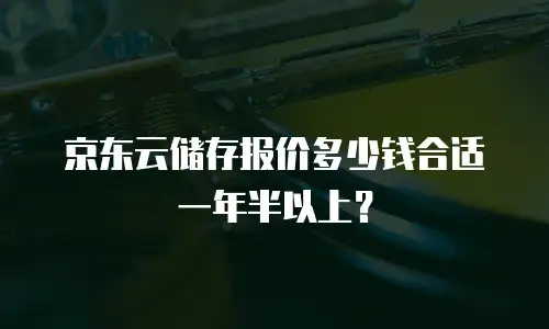 京东云储存报价多少钱合适一年半以上？