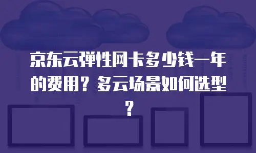 京东云弹性网卡多少钱一年的费用？多云场景如何选型？
