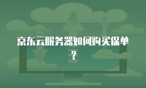 京东云服务器如何购买保单？