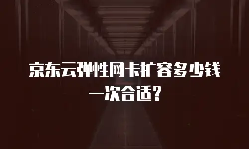 京东云弹性网卡扩容多少钱一次合适？