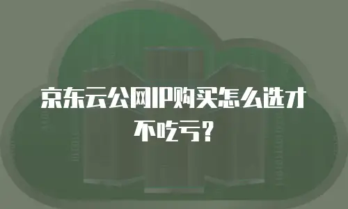 京东云公网IP购买怎么选才不吃亏？