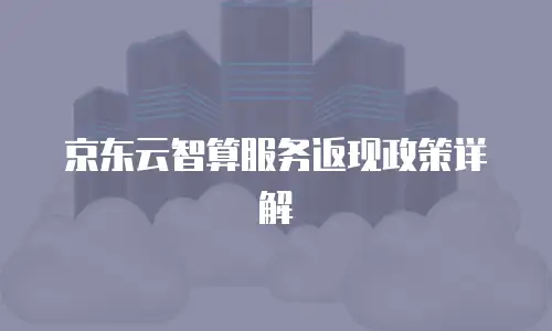 京东云智算服务返现政策详解