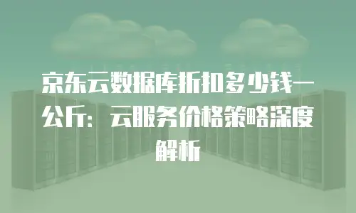 京东云储存费用是多少元钱一个月的多少